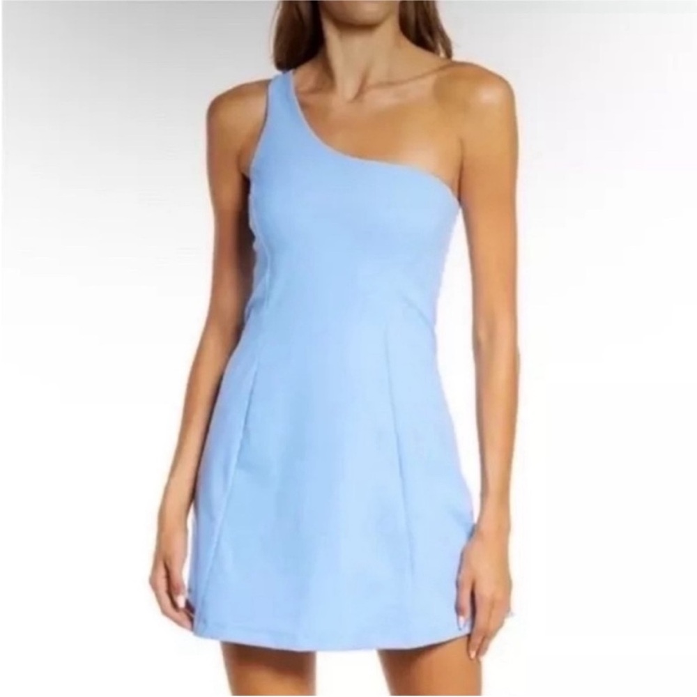 Outdoor Voices One Shoulder Sky Blue Dress size M